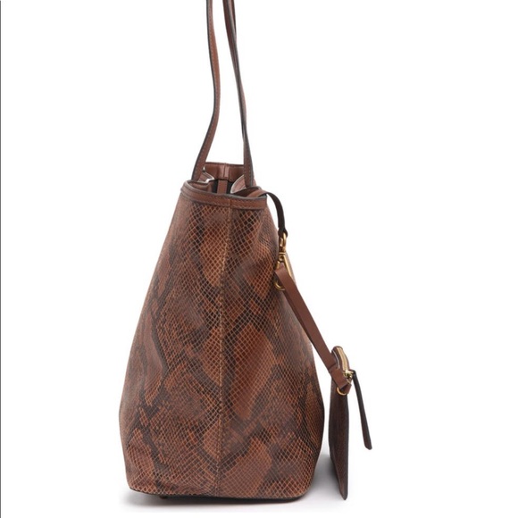 💥NWT💥 Sam Edelman Nora Snakeskin Print Tote Bag - Picture 4 of 8